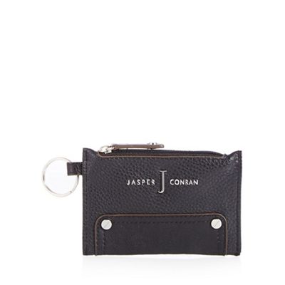 Designer black stud coin purse
